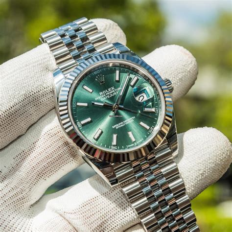 rolex 41 datejust mint green|Rolex Datejust 41 green motif.